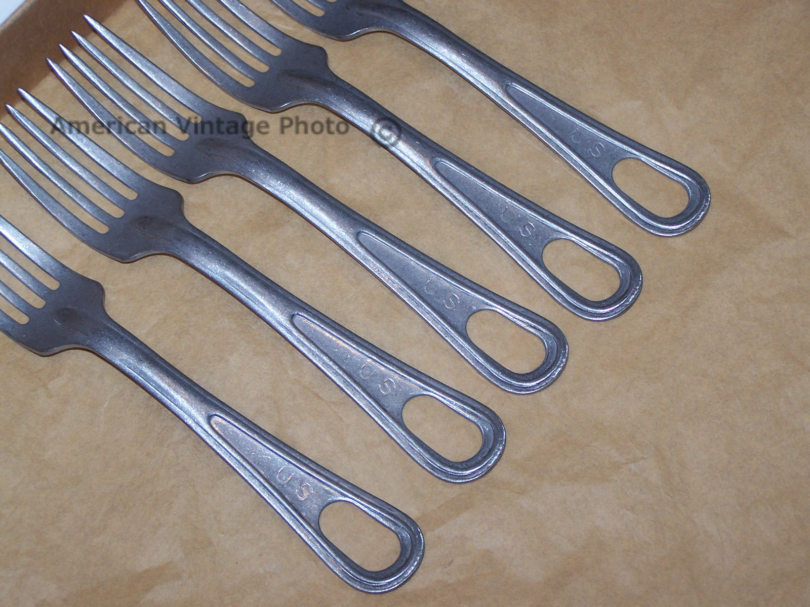 Mess Fork 5 NOS Stainless USA Military Army Utensil f Mess Kit Scout Camping