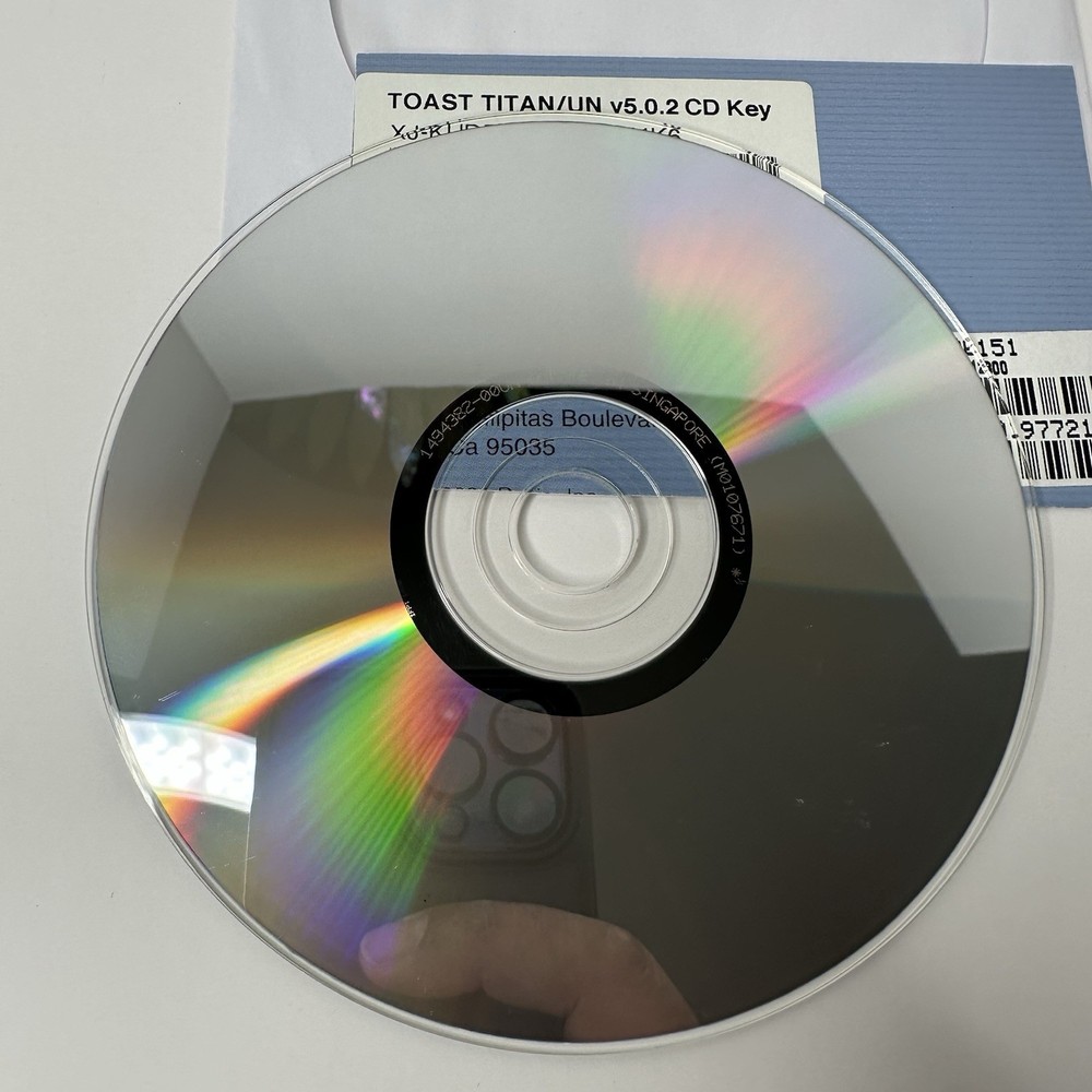 Roxio Toast 5 Titanium Software DVD for Mac OS X Pre-Owned