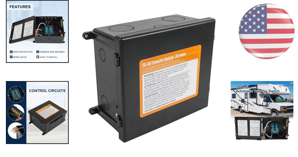 Automatic 30 Amp Transfer Switch for RVs – Time Delay Power Switching Solution