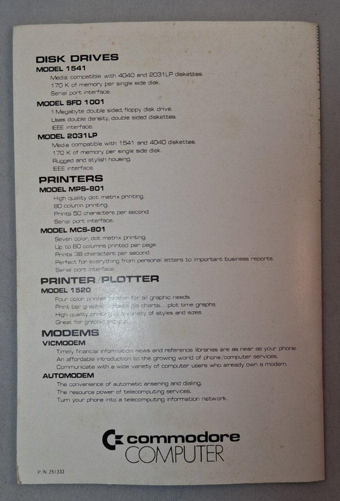 Commodore 1526 Dot Matrix Printer User's Guide