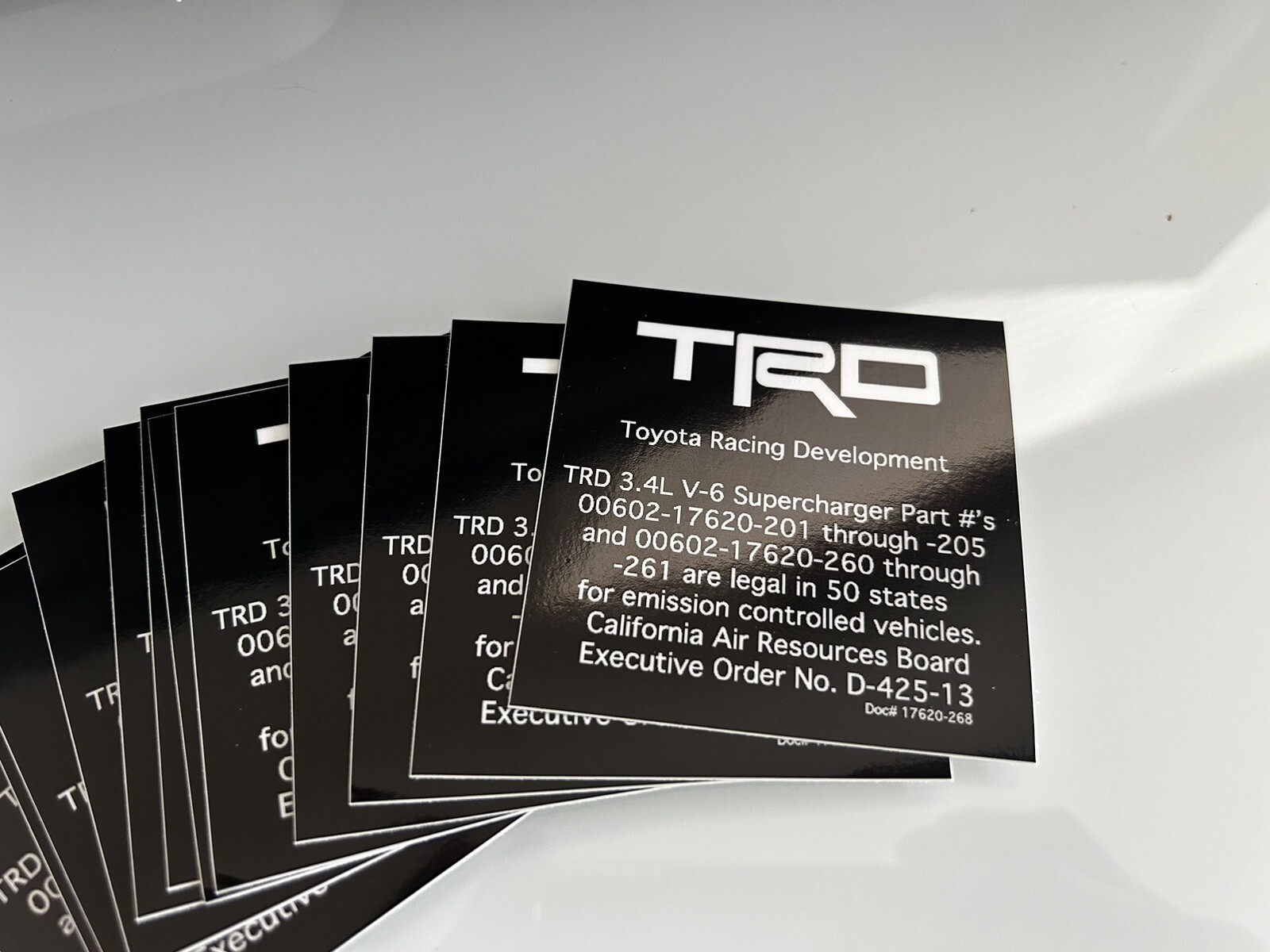 TRD Supercharger CARB (D-425-13) Sticker