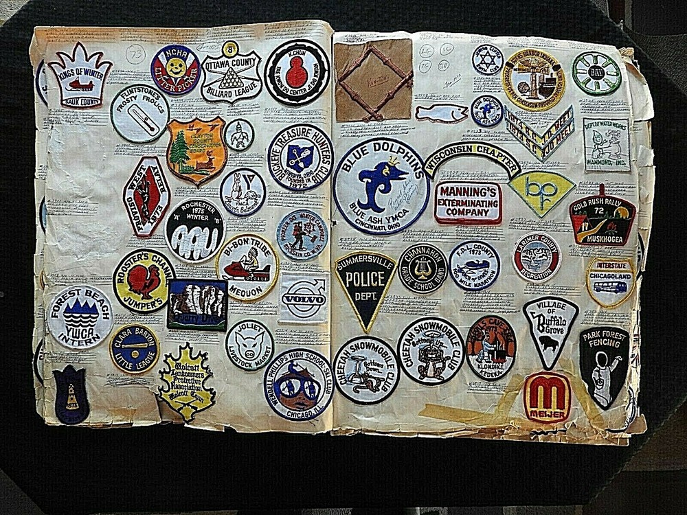 1960's "FORCE V" SECURITY GUARD POLICE JACKET SHOULDER CHEESECLOTH PATCH CHICAGO