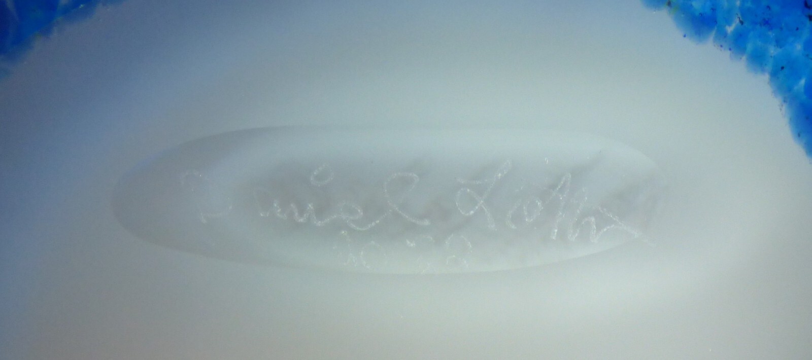 Daniel Lotton Art Glass Clamshell with Pearl, Clam