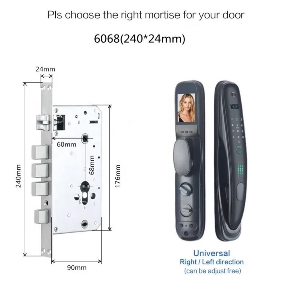 Multi Function Face Recognition Lock, Facial Recognition Security Door Lock