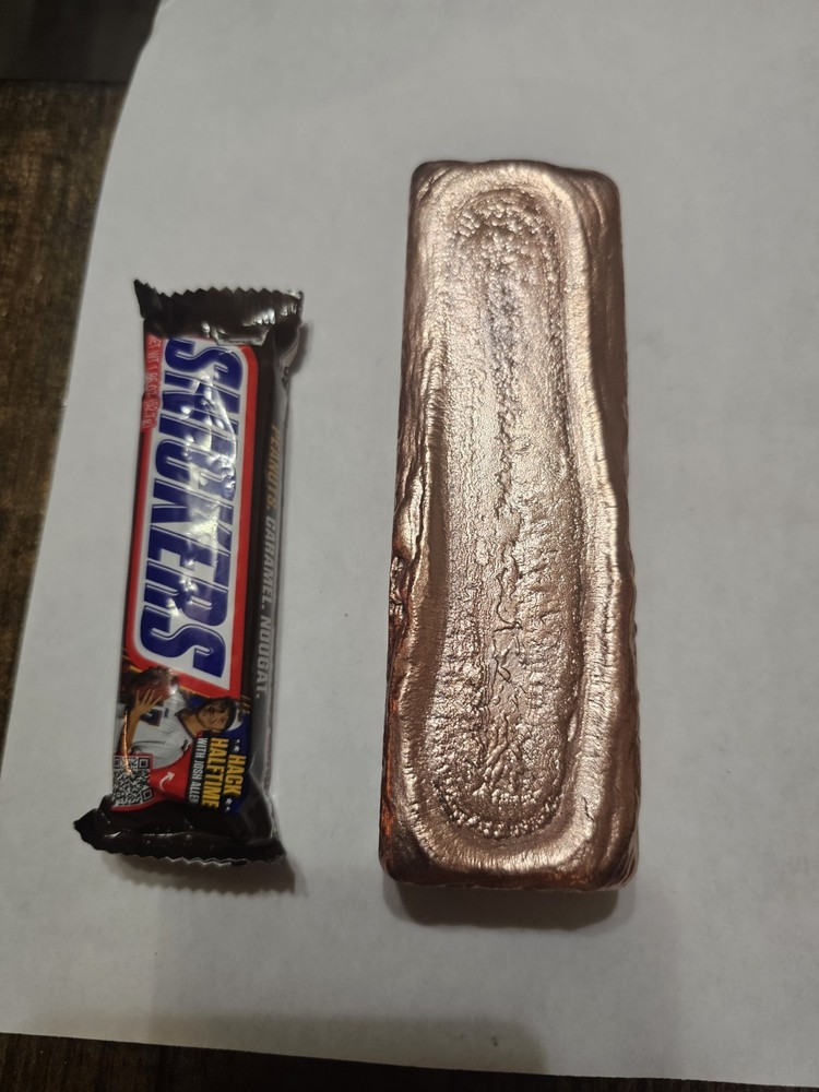 4lbs 2oz Hand Poured Copper Bar