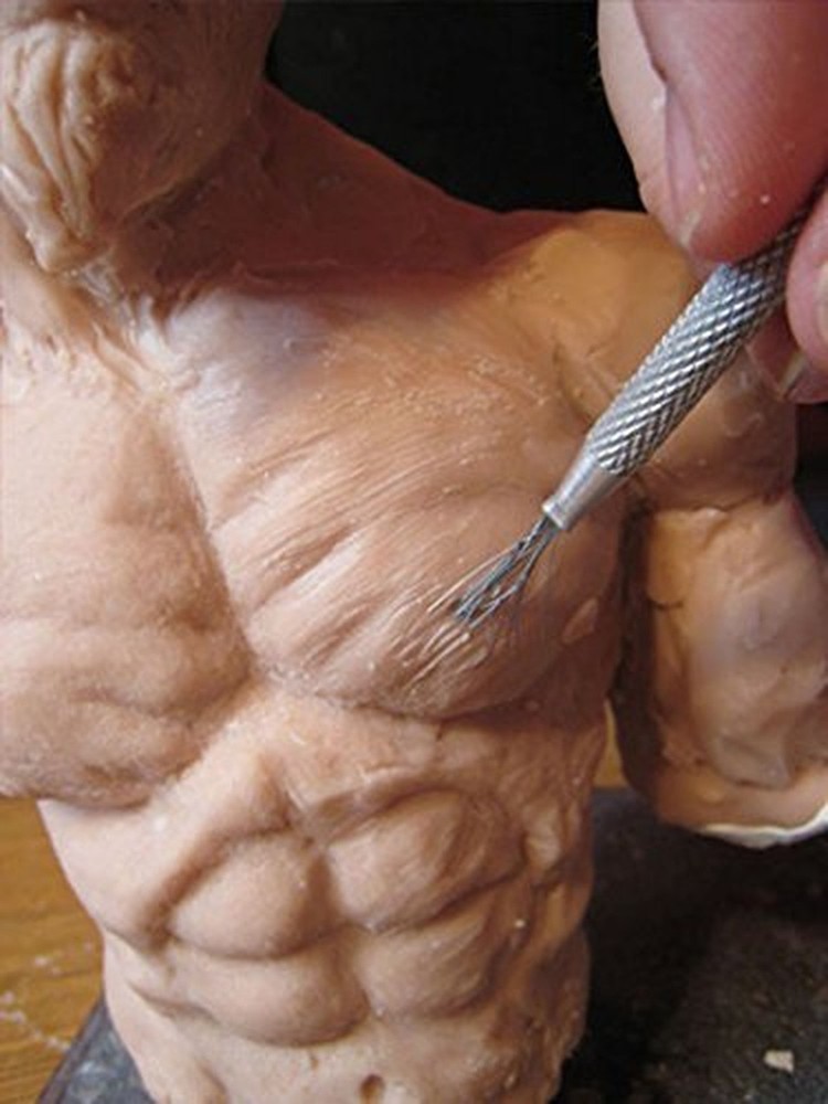 COMIART 2pcs Feather Wire Texture Tool for Clay Sculpting Texturing Modeling ...