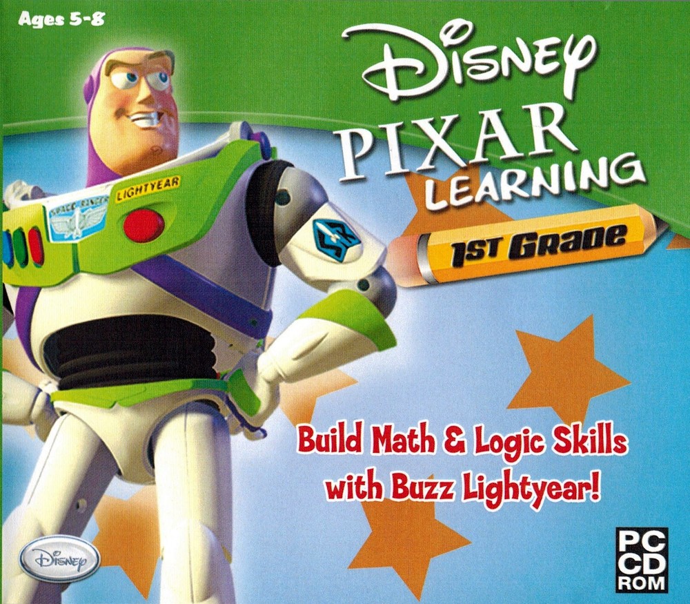 Disney Pixar Learning 1st Grade - Basic Math & Logic Ages 5-8 Sealed Software