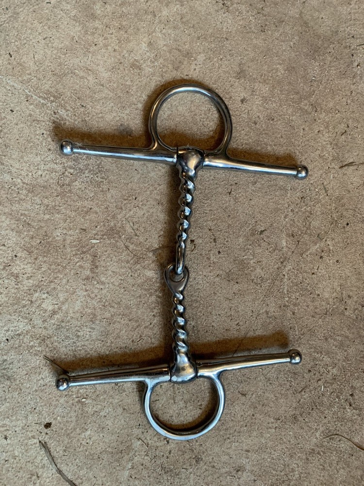 5” Metalab Full Cheek Corkscrew Horse Snaffle Bit