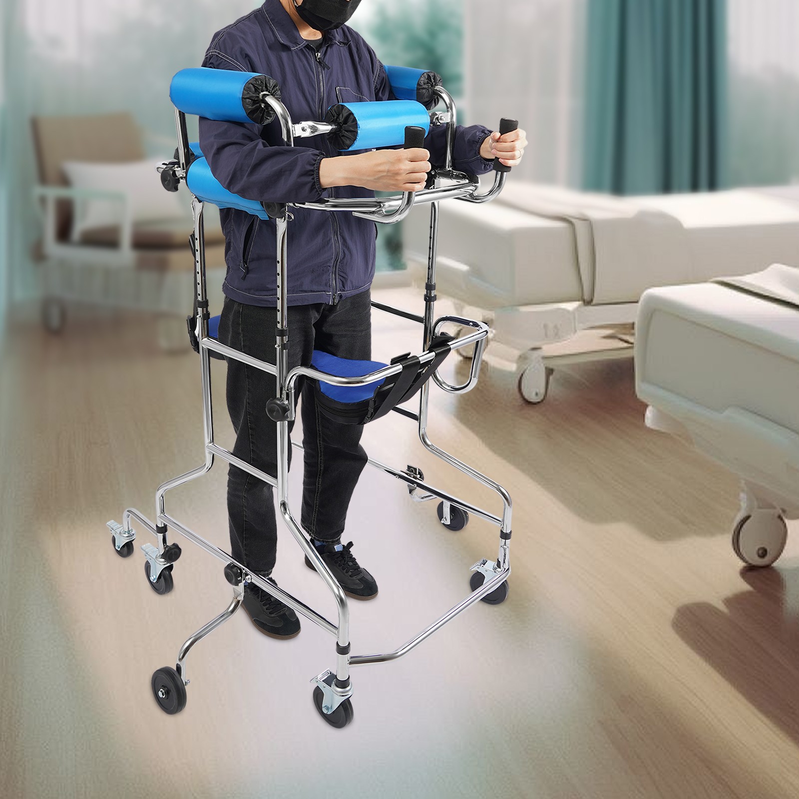 Adult Walker for Seniors Hemiplegia Rehabilitation Standing Frame,Anti Recline