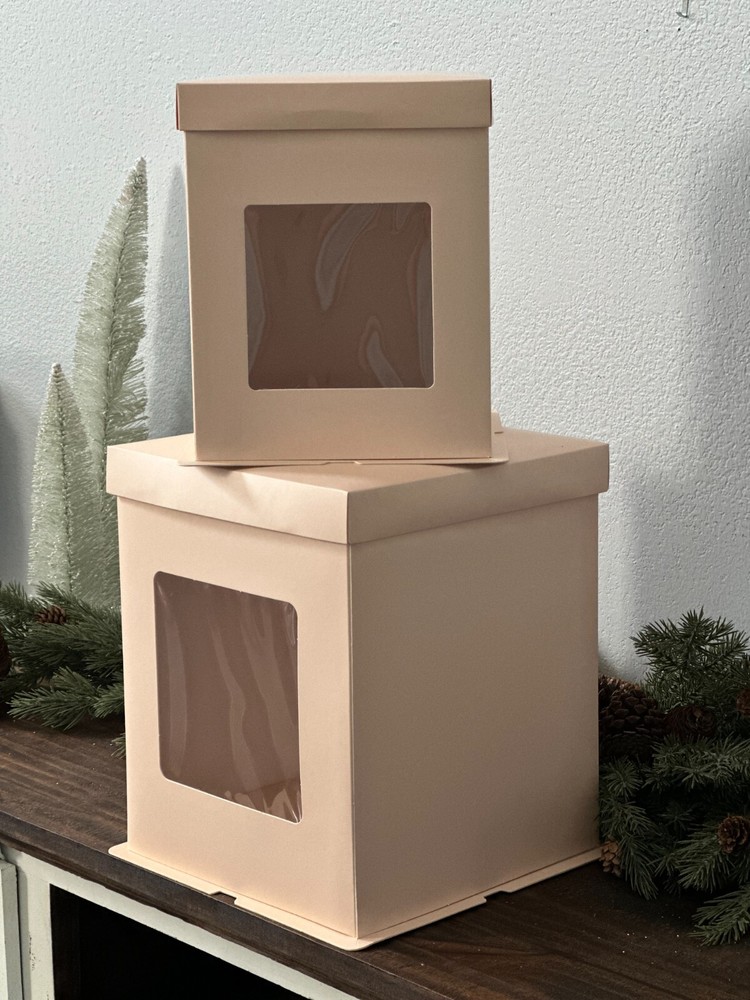 Medium 8x8x10 Cake Box- Pink