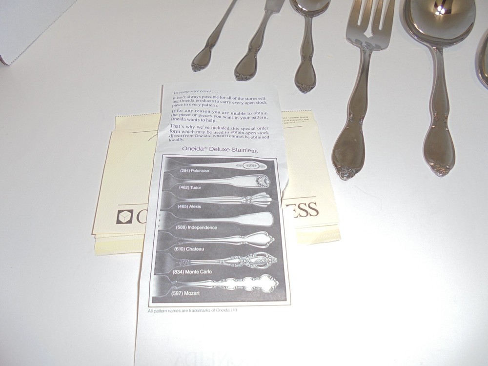 7 Oneida Community Stainless Chatelaine Serving Pieces