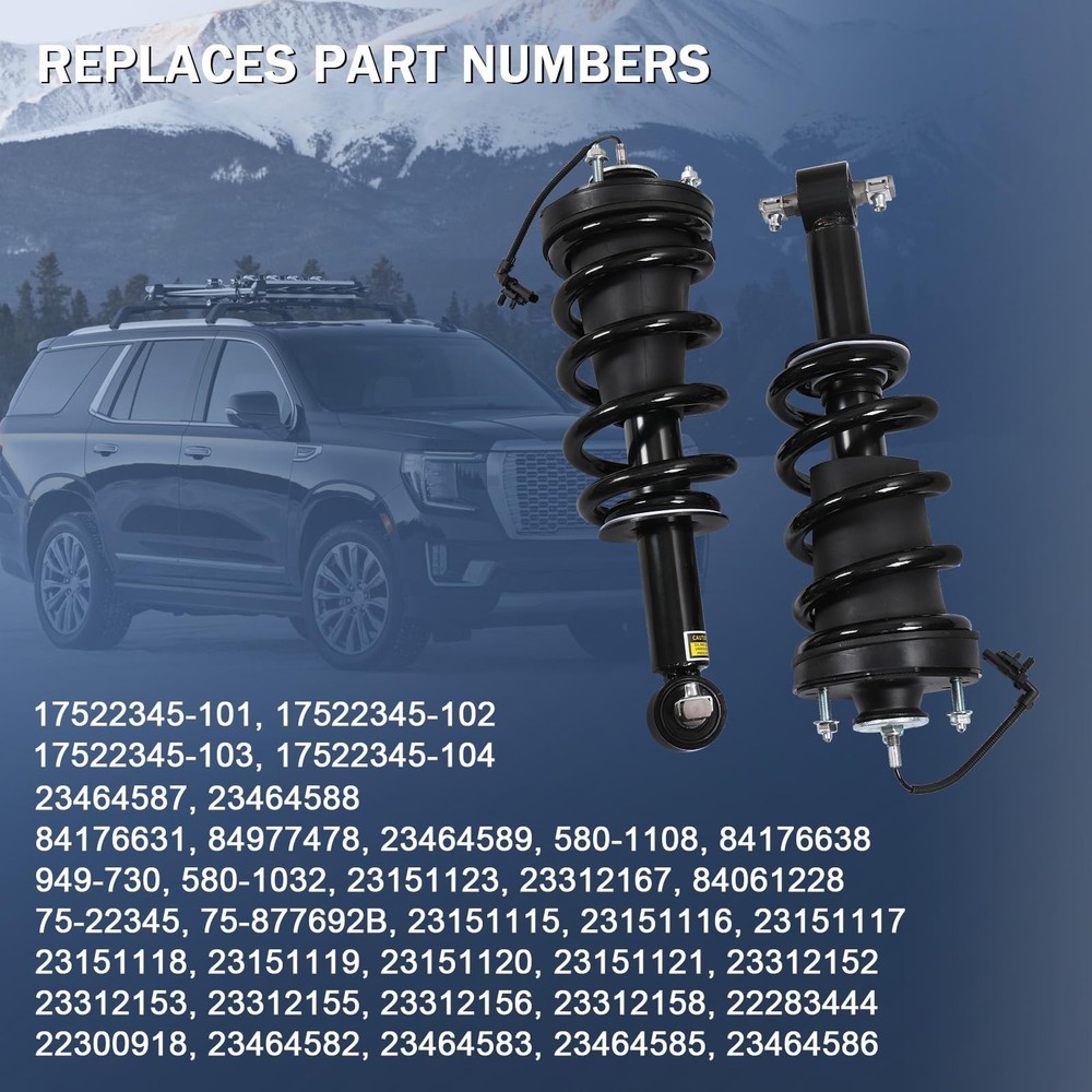 Front Air Strut Shock Absorber with Spring Magnetic Assembly Compatible with ...