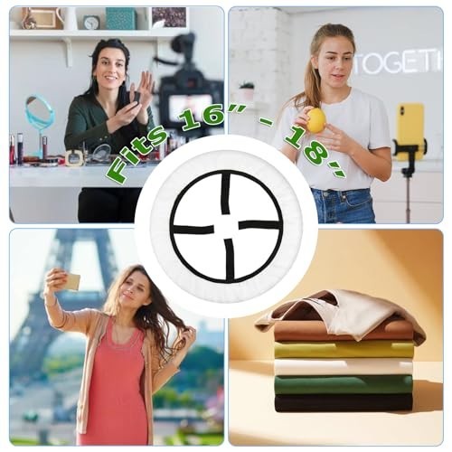 2 Pcs Soft White Light Diffuser Cloth for 16"-18" Ring Light - Photography Studi