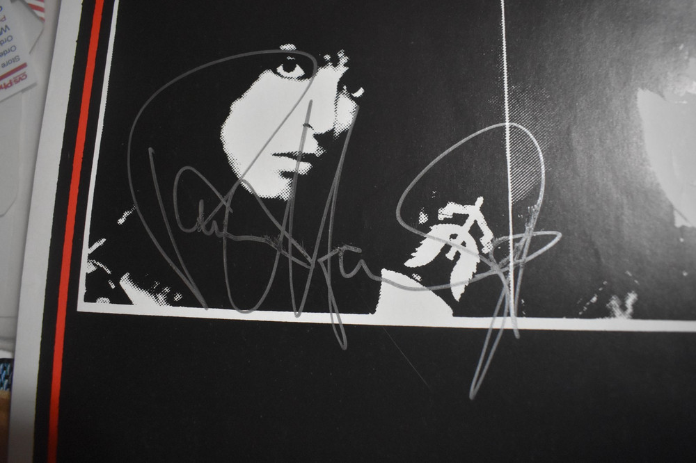 KISS Crazy Nights tour poster signed by entire band. ERIC CARR Stanley Simmons