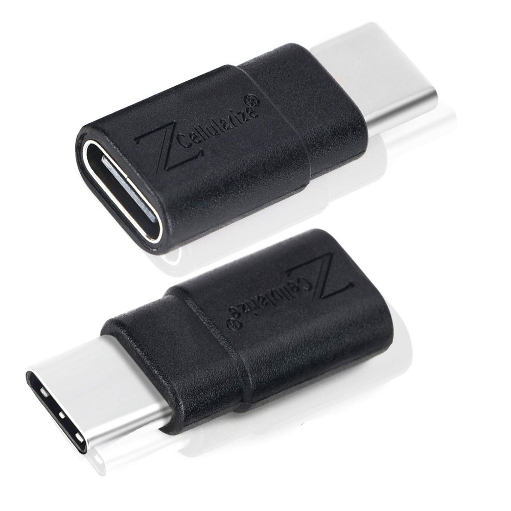 Cellularize USB C Extender Adapter (2 Pack) 40Gbps 240W Cable 2 Pack, Black