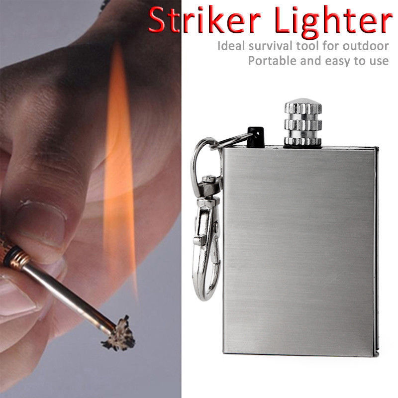 5 Lighter Flint Magnesium Emergency Fire Starter Camp Survival Refill Waterproof
