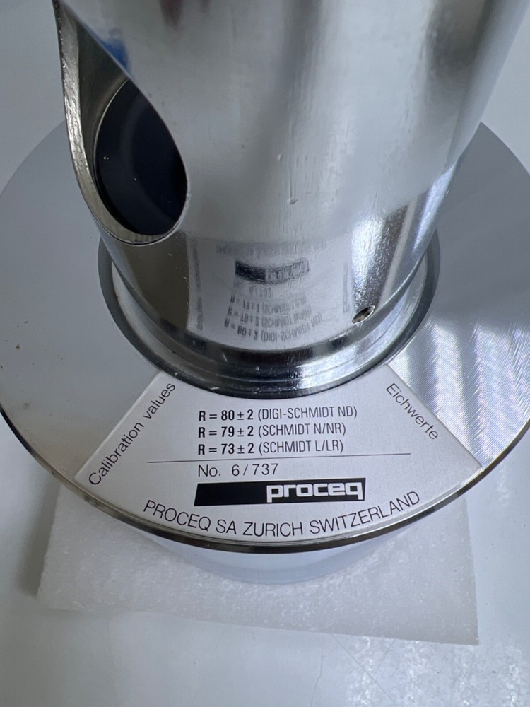 Proceq Calibration unit Eichwerte ,No 6/737