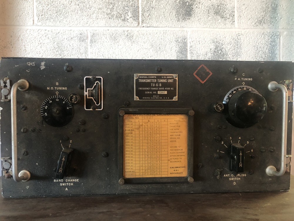General Electric transmitter TU-6-B radio CS-48 US ARMY military Ham Radio??