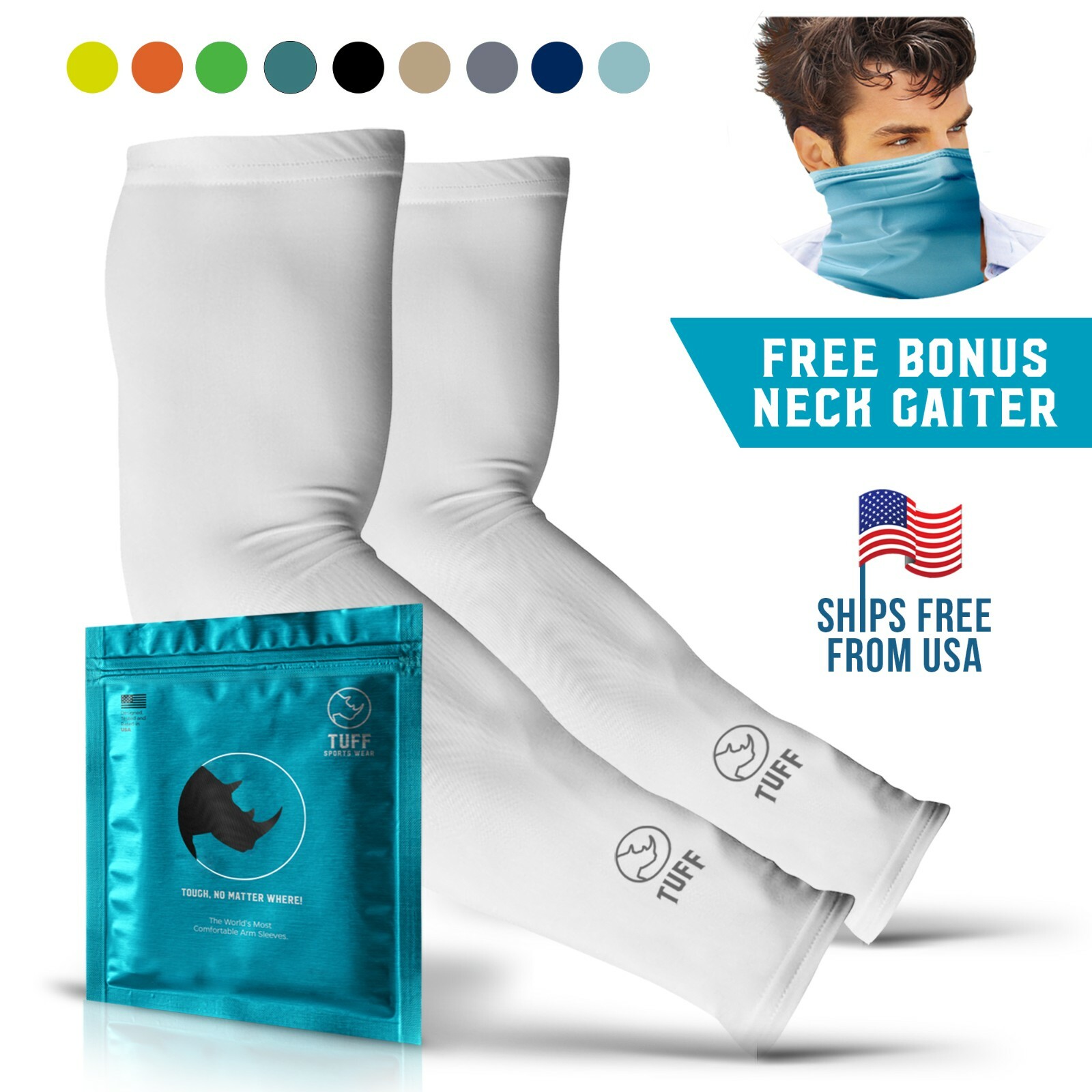 Tattoo Cover Up Arm Sleeves 1 Pair 10 colors for Men Women Compression Sleeve