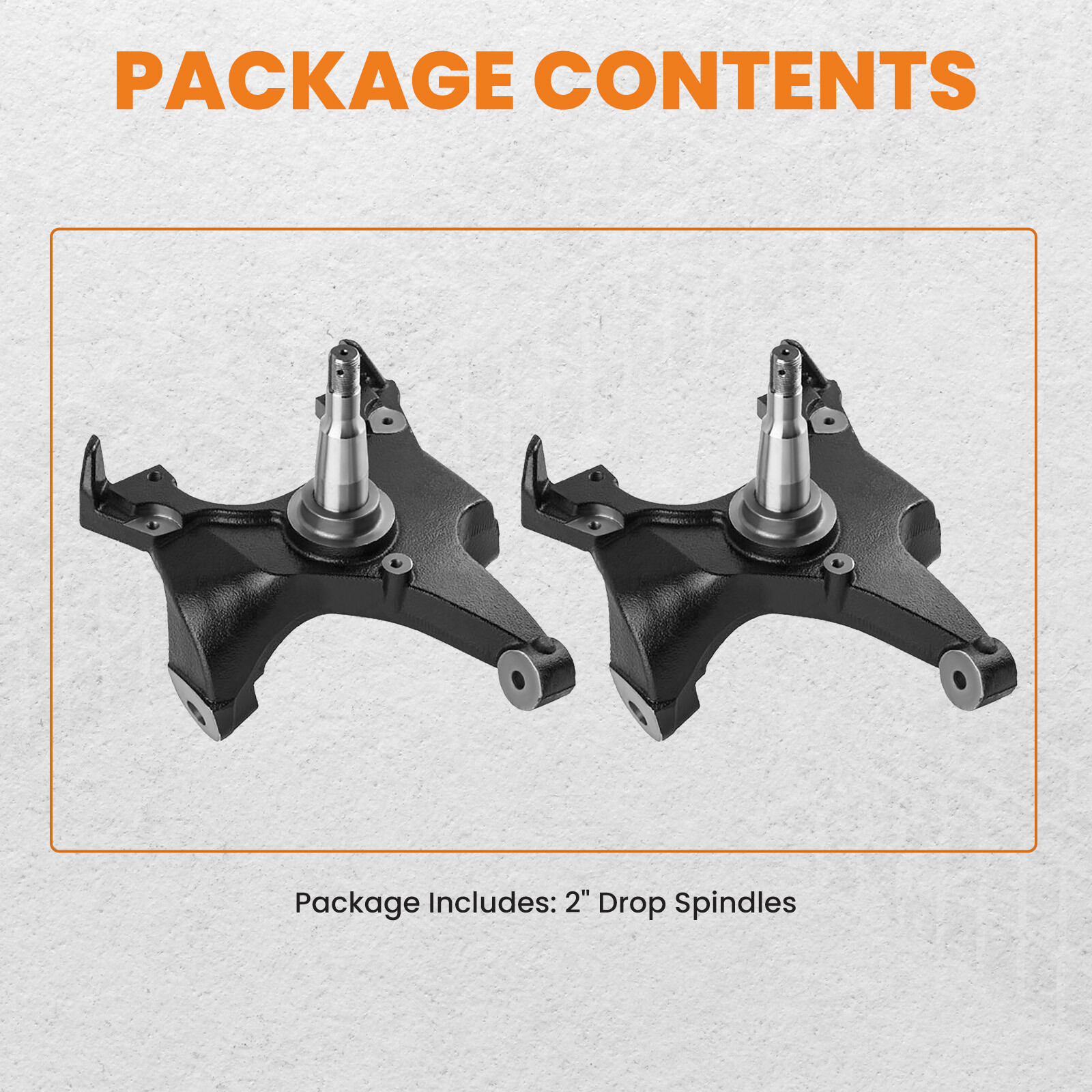 2" Drop Spindles for Chevrolet Silverado C1500 GMC Sierra 1.25" ROTOR 2WD 88-98