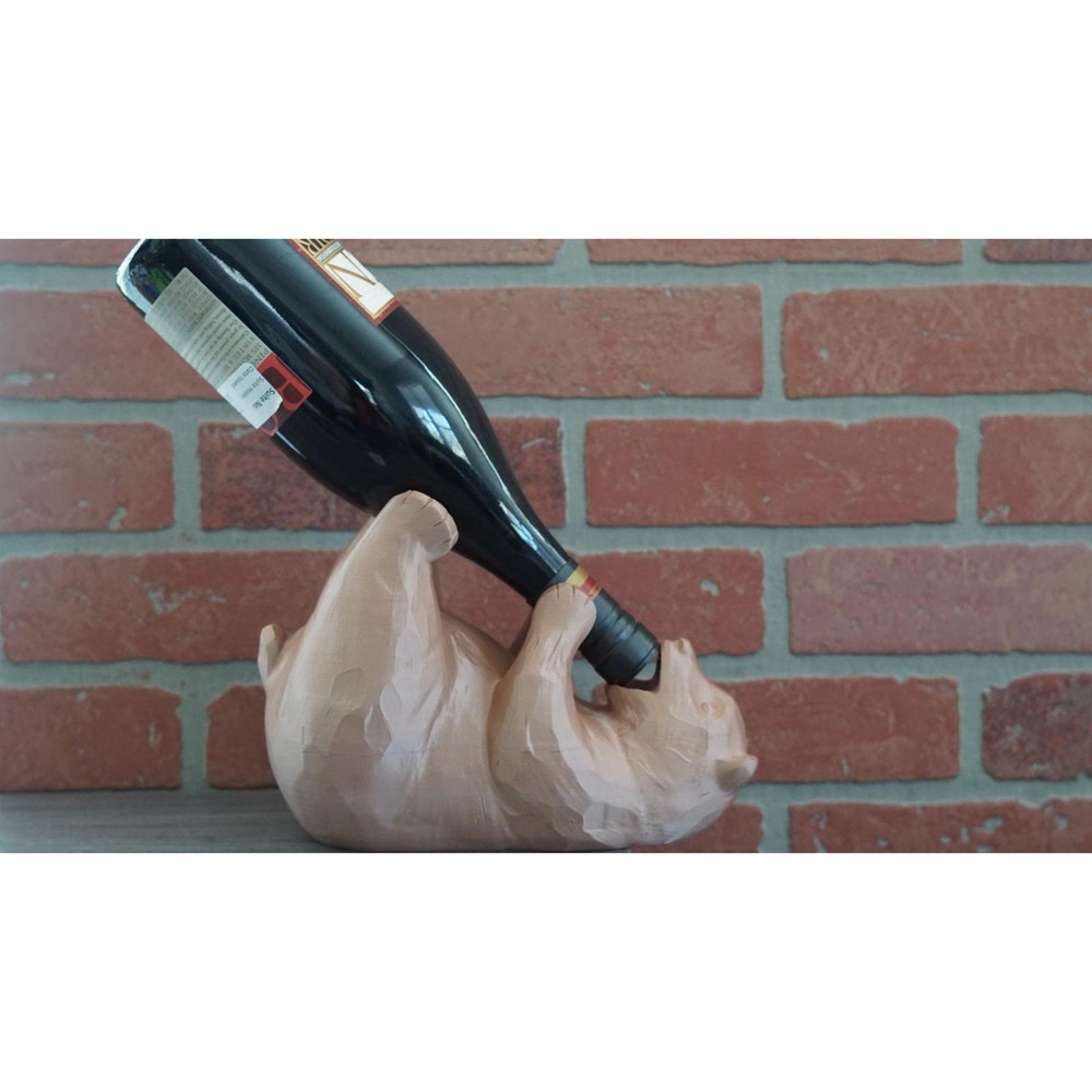 Bear Wine Bottle Holder: Rustic Cabin Decor