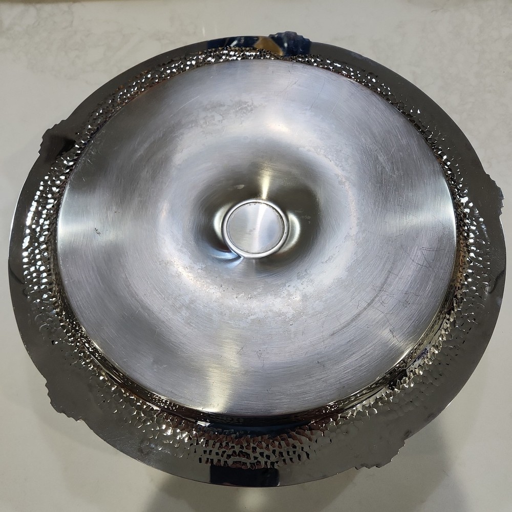 Vintage Oneida Style Silver Plate Chip & Dip Bowl Serving Platter Tray 12 1/2"