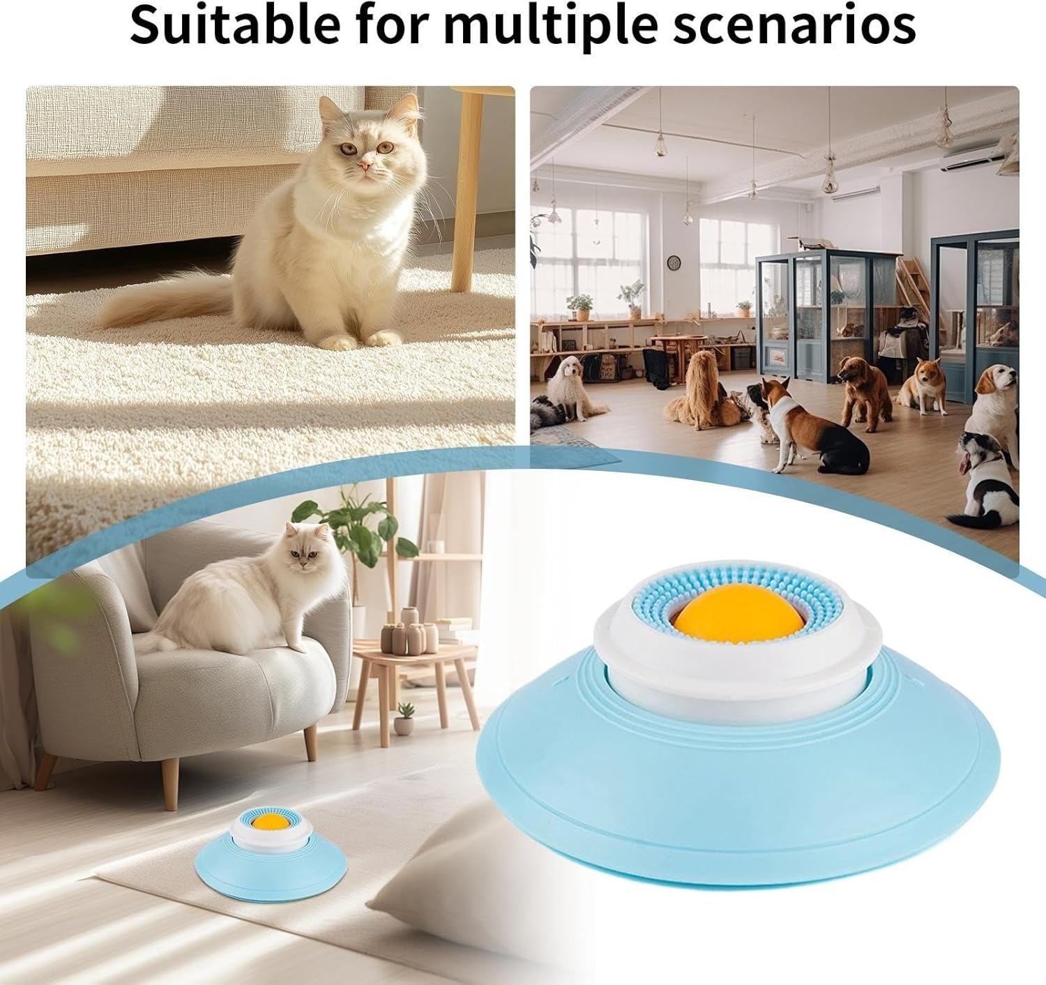 Lick Sphere Bowl for Dogs Cats, Anxieties Relief Slow Feeder Dog Lick Ball Treat