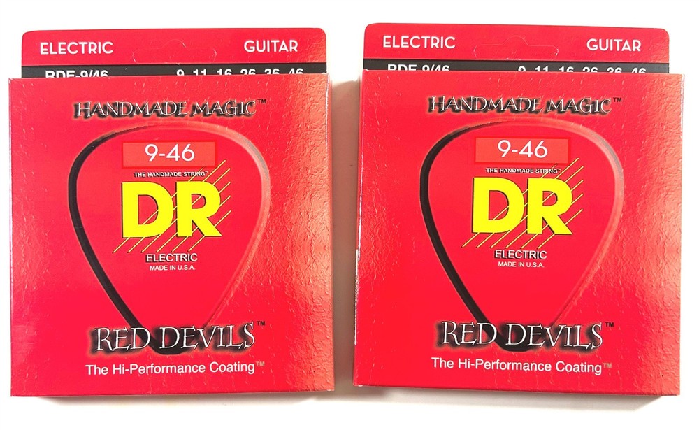 DR Guitar Strings Electric 2 Sets Red Devils K3 High Performance Coated 09-46
