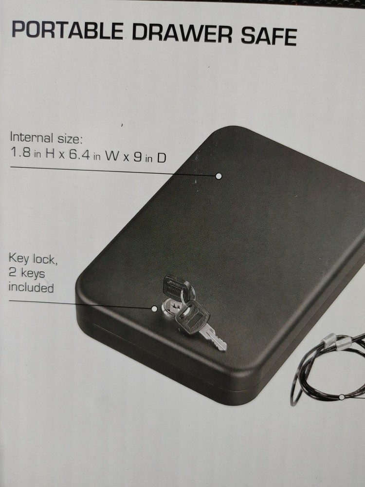 DEFIANT Portable Drawer Safe: KEY LOCK