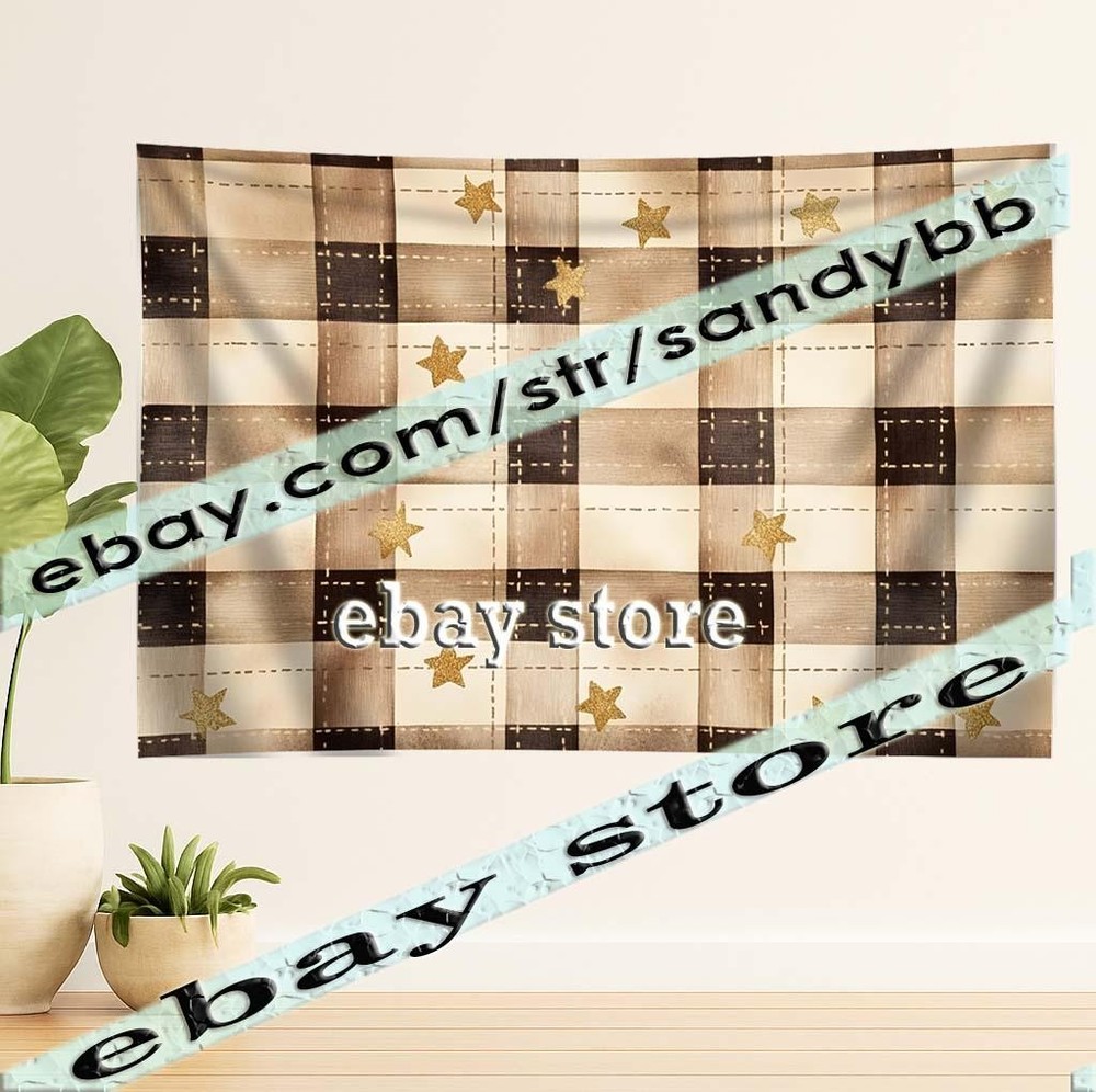 Classic Check Tapestry Rustic Style 39X59 in