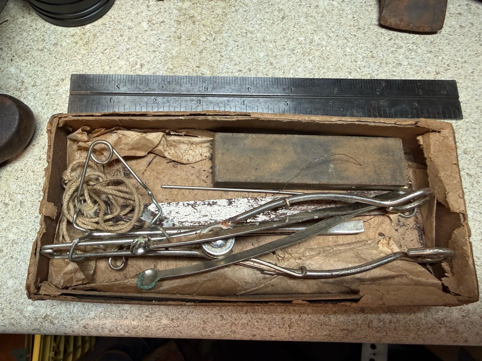 Vintage PILLING Capon Caponizing Tool Set Chicken Rooster Farm Tool 1940's