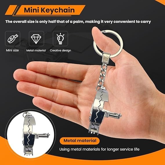 Mini Bear Trap Keychain | Fun Functional Keychian and Decorative Stainless