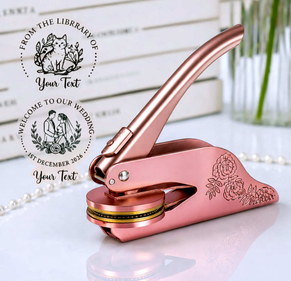 Embosser Stamp LOGO Customized Wedding Library Book Private Seals Customization
