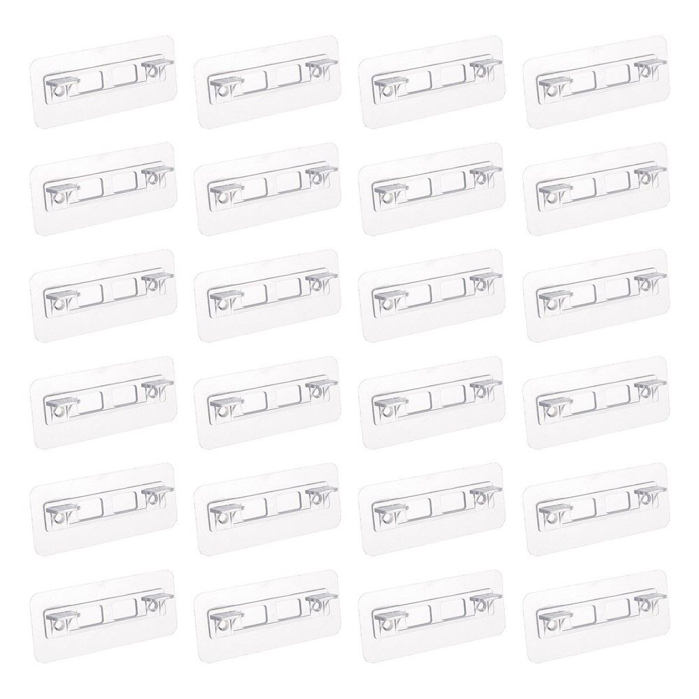 24pcs Shelf Support Peg 100mm/3.94" Adhesive Plastic, Transparent
