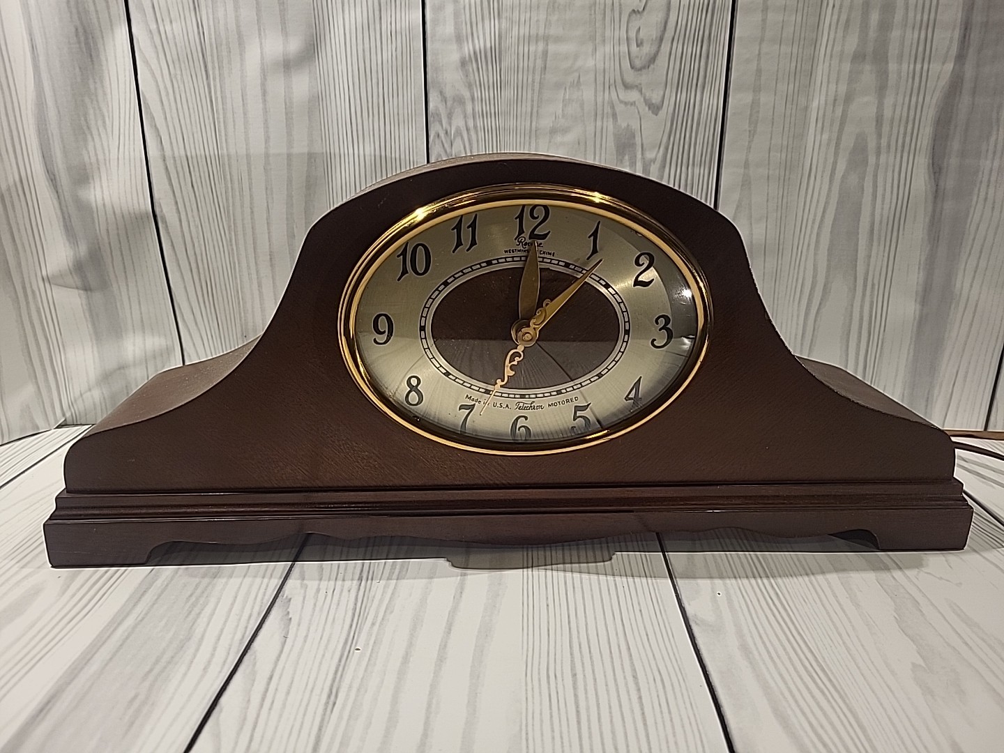 Revere R-913 Westminster Chime Telechron Electric Mantel Tambour Clock Works