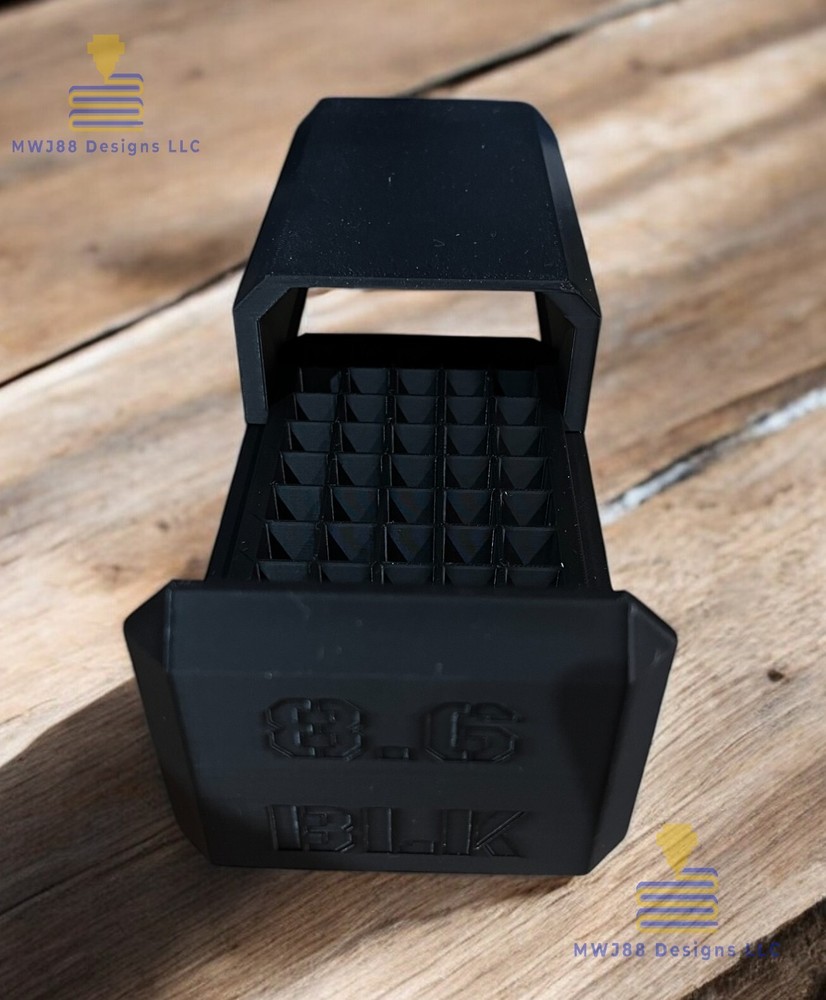 Sliding 8.6  BLACKOUT BLK Ammo Storage Box Case - 50rd Round - Multiple Colors!