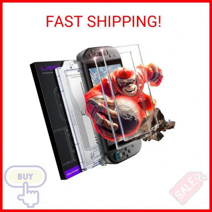 LISEN 2 Pack for Nintendo Switch 2 Screen Protector [Auto-Dust Removal] (Crystal