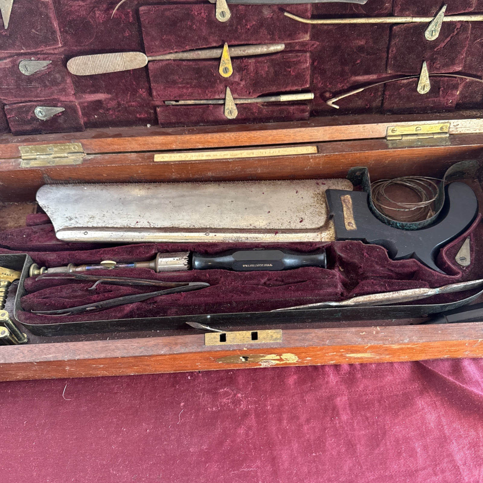 MUSEUM RARE: 43rd Regt Foot Surgical Kit - Arnold & Sons -1843-1886 & WWI Marked