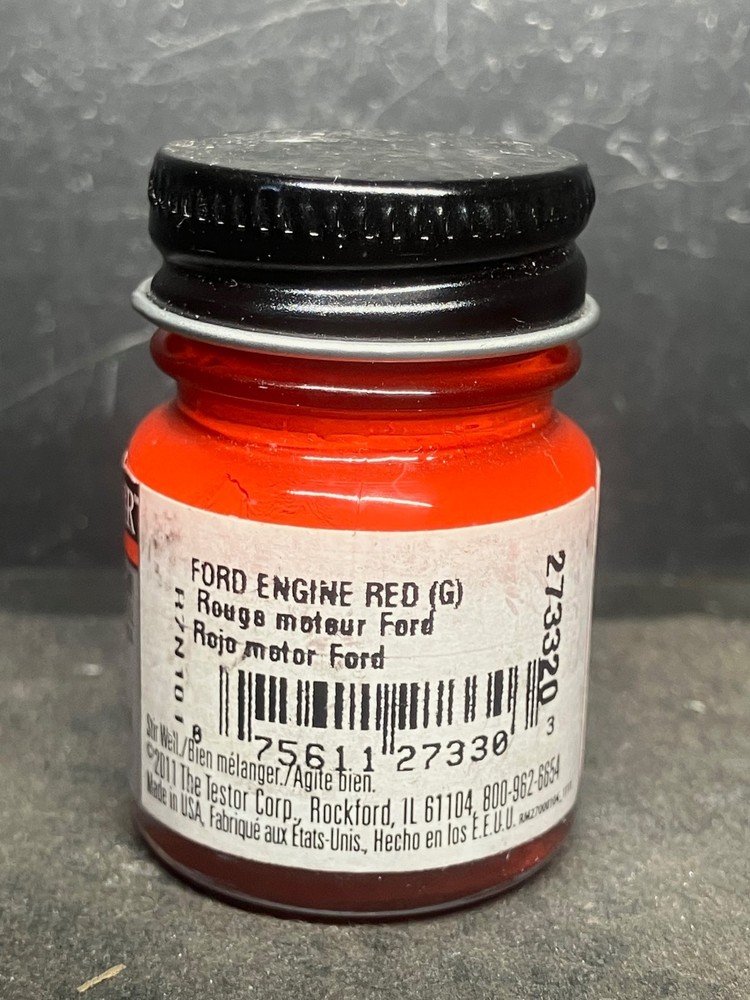 Testors Model Master Ford Engine Red 2733 Gloss Enamel Paint .5 oz