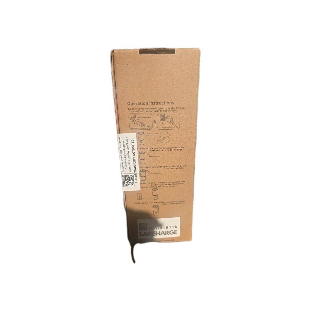 Lab Charge Air Purifier, Ionic 1611k Micro Input 5V 1000mA New in Open Box