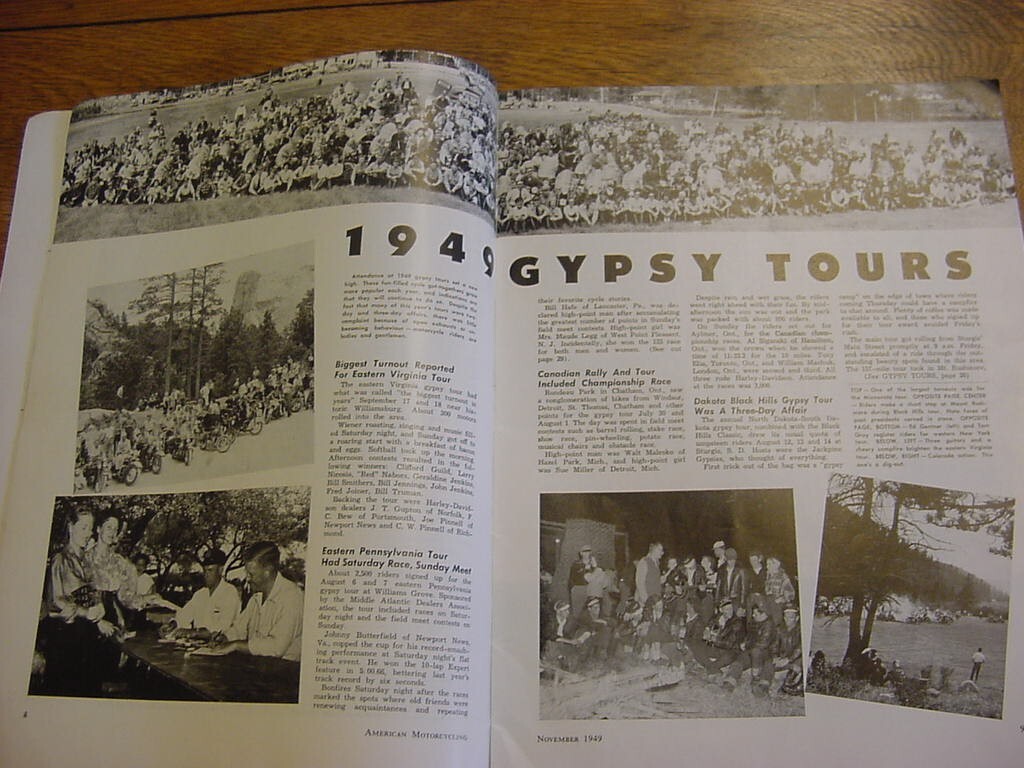 VINTAGE American Motorcycling magazine November 1949 New Triumph Thunderbird