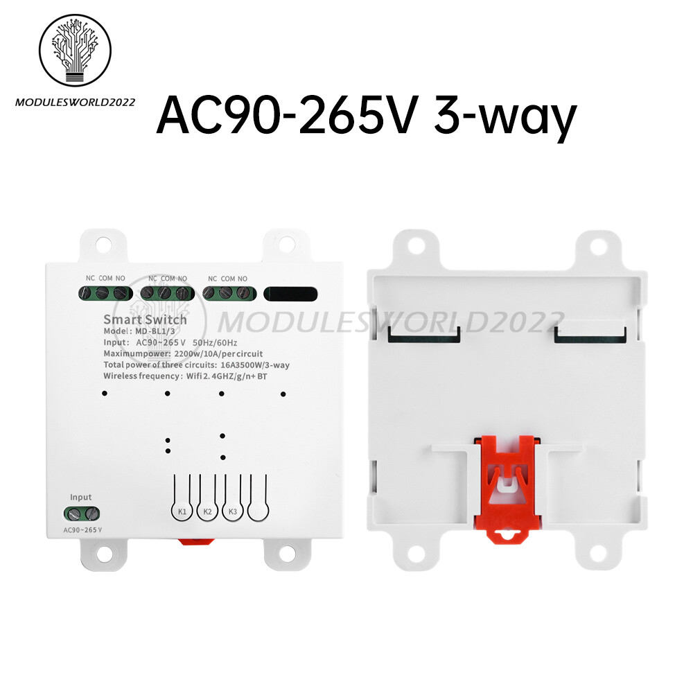 eWeLink Smart Wireless WIFI Bluetooth Switch Relay Module AC90-265V 3/4Way