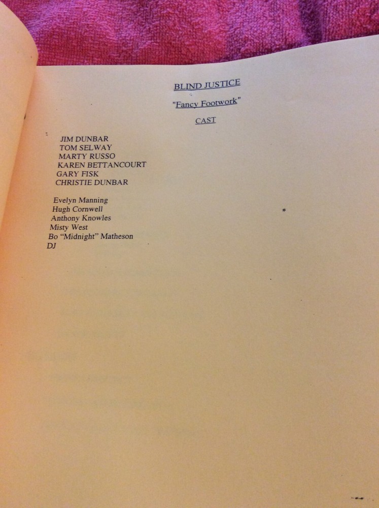 ORIGINAL SCRIPT BLIND JUSTICE FANCY FOOTWORK STEVEN BOCHCO RON ELDARD NICHOLS