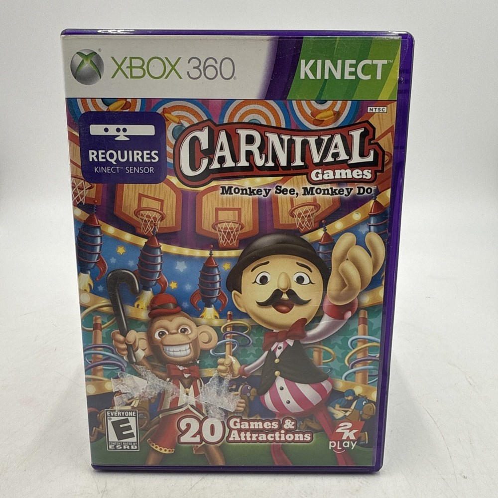 Xbox 360 Kinect Sensor Model 1414 with 6 Games Bundle -