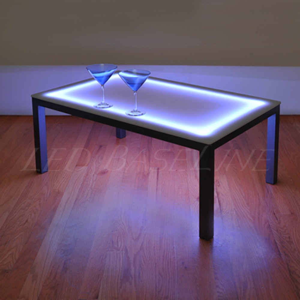 16" Lighted BAR COFFEE TABLE MODERN COLOR CHANGING