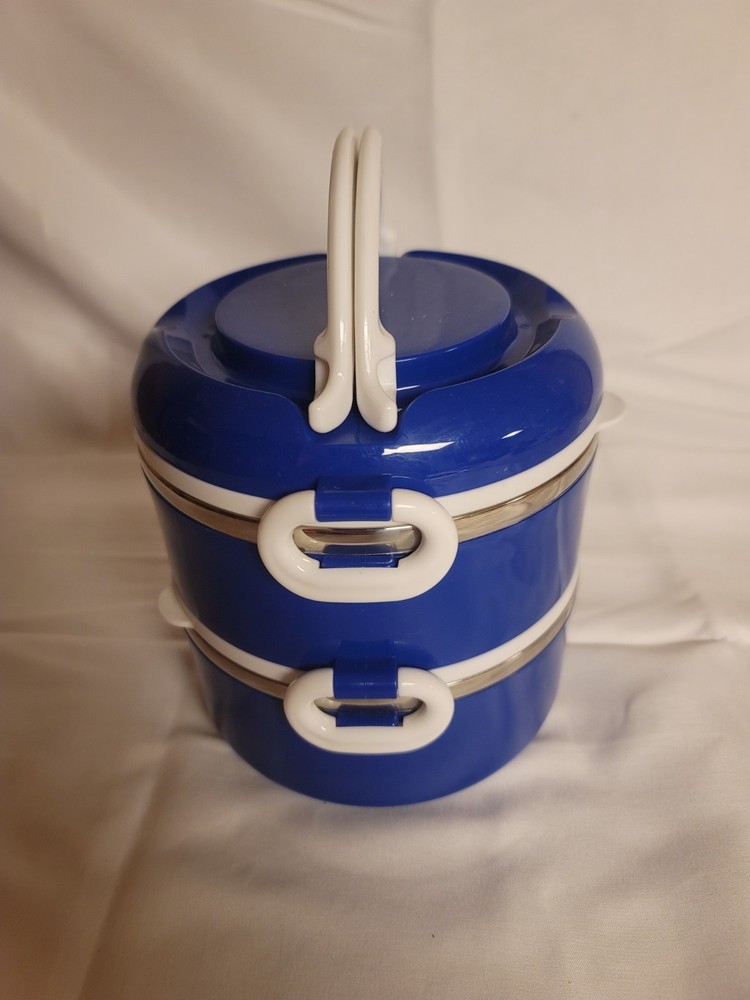 WEIGHT WATCHERS BLUE LUNCH TOTE BOX BENTO STYLE STACKABLE CONTAINER - NEW