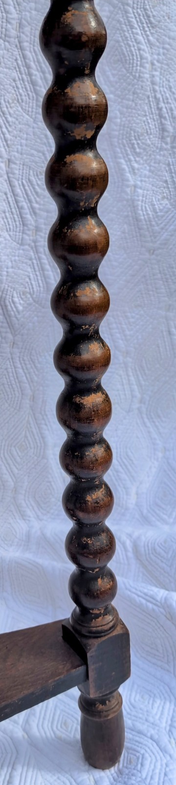 Ornate Demilune Table Half Moon Solid Dark Wood Unique Entry/Hall 25"T