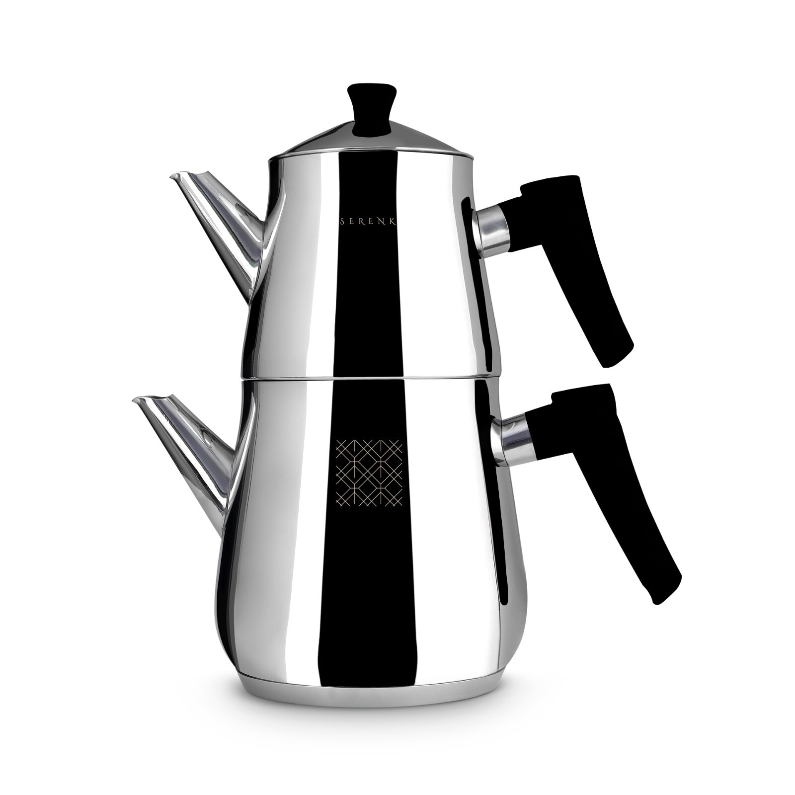 Serenk Traditional Turkish Tea Pot, 18/10 Stainless Steel, Rapid Boil Stove Top