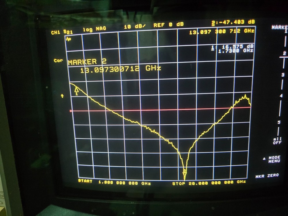 Micro-Tronics LPM14078 lowpass filter 1730 MHz tested Data