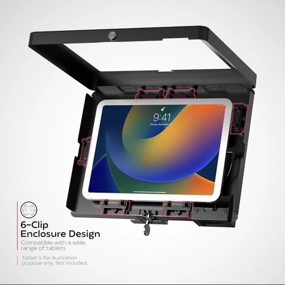 CTA Universal Security Enclosure + Honeywell Barcode 2D Scanner for iPad Tablet